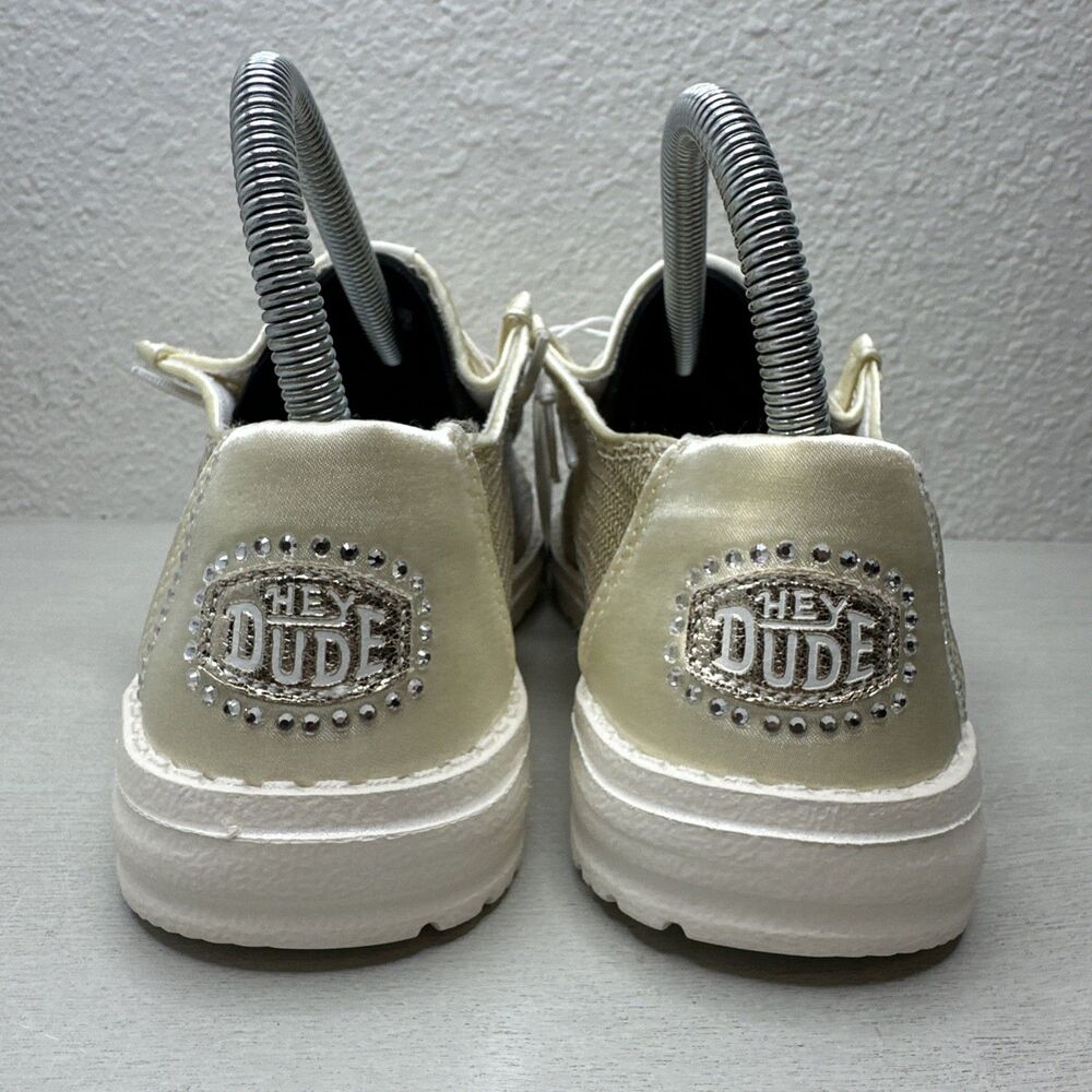 Hey DUDE Wendy Disco Gold Sequin Slip-on Shoes Women’s Size 6 - Picture 4 of 7